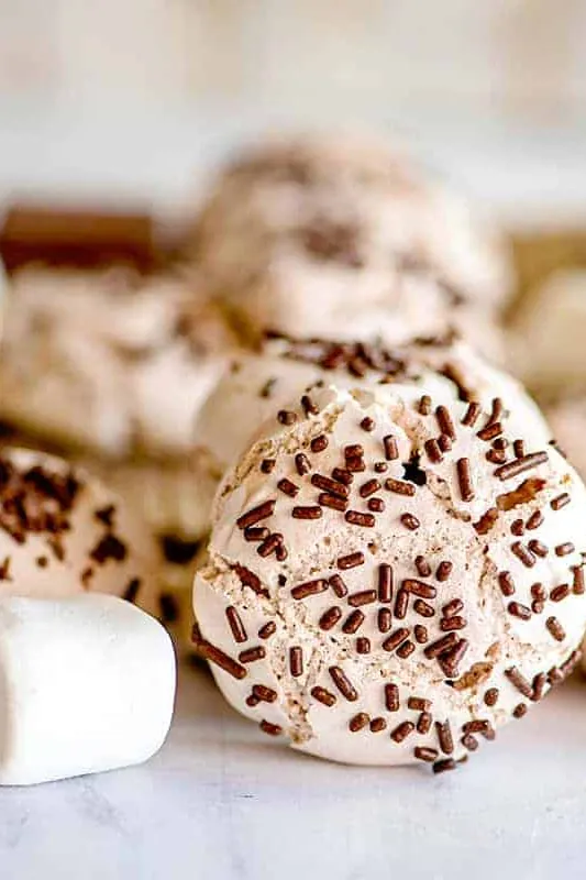 Hot Cocoa Meringue Cookies