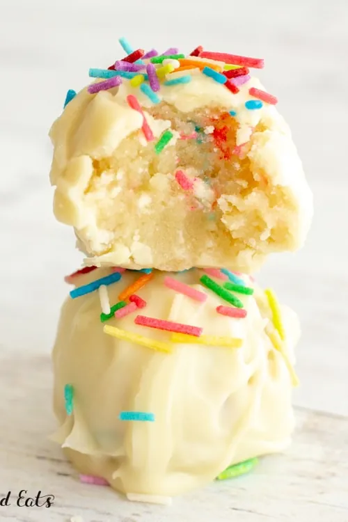 Keto Cake Batter Truffles