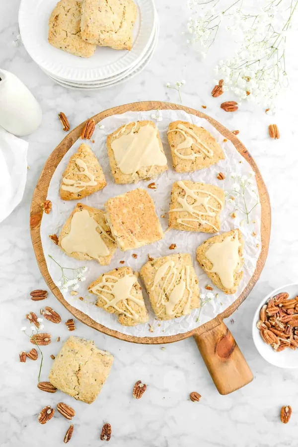 Maple Pecan Scones with Maple Glaze