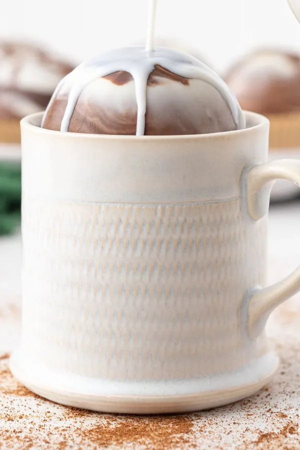 Marbled Mocha Hot Cocoa Bombs