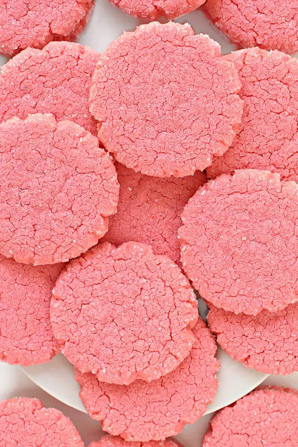 Mexican Pink Cookies Recipe (Polvorones Rosas)