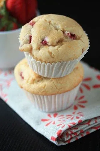 Meyer Lemon Strawberry Muffins