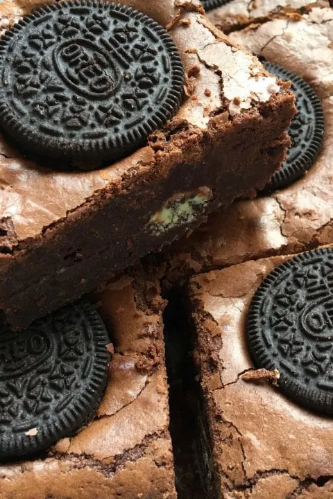 Mint Oreo Brownies