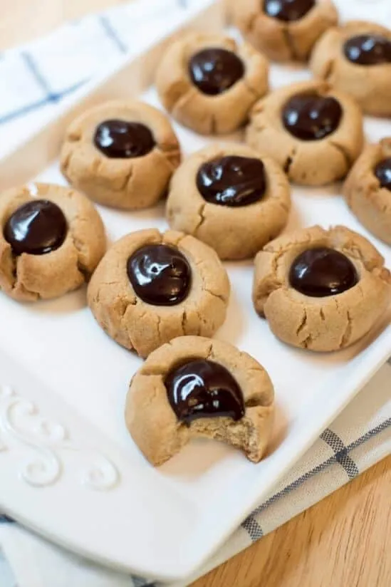 Peanut Butter Chocolate Thumbprints