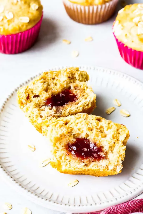 Peanut Butter Muffins with Jelly Filling
