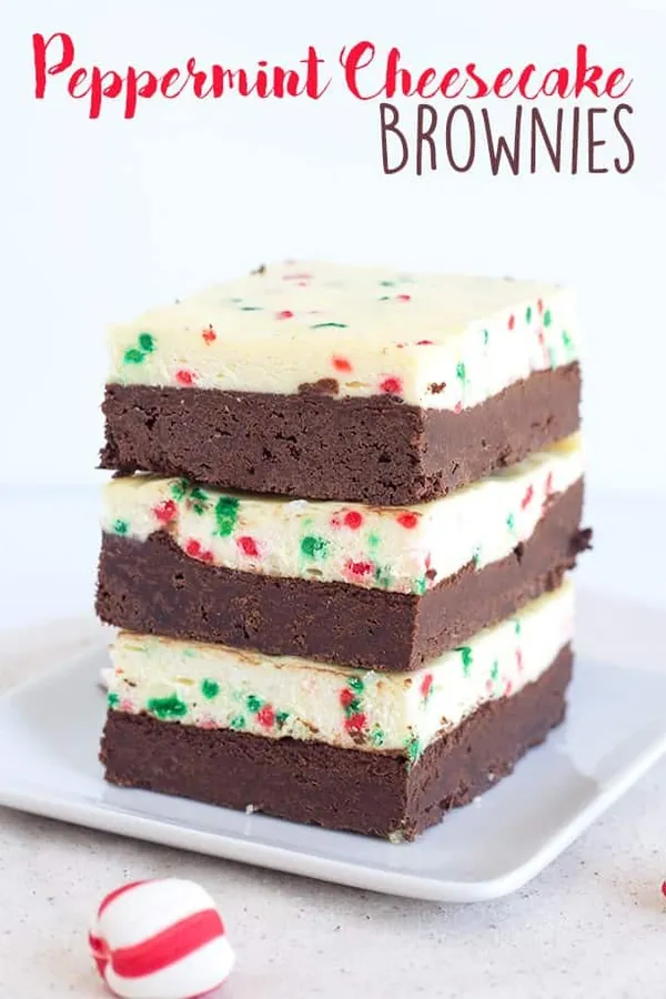 Peppermint Cheesecake Brownies