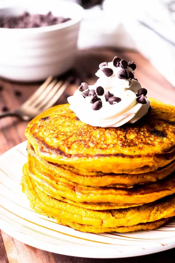Pumpkin Chocolate Chip Pancakes