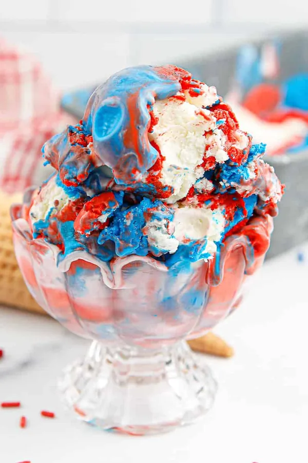Red, White and Blue Ice Cream