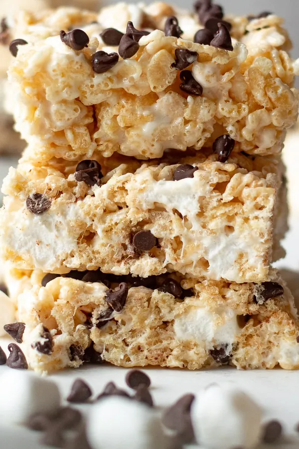 Rice Krispie Treats with Chocolate Chips