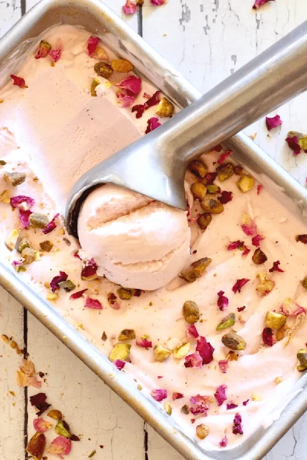 Rose Ice Cream Recipe (No Churn)