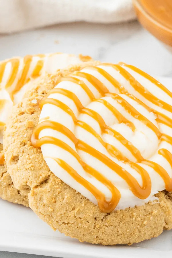Salted Caramel Cheesecake Cookie (Crumbl Copycat)