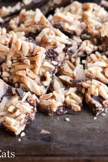 Salted Chocolate Almond Brittle Bark