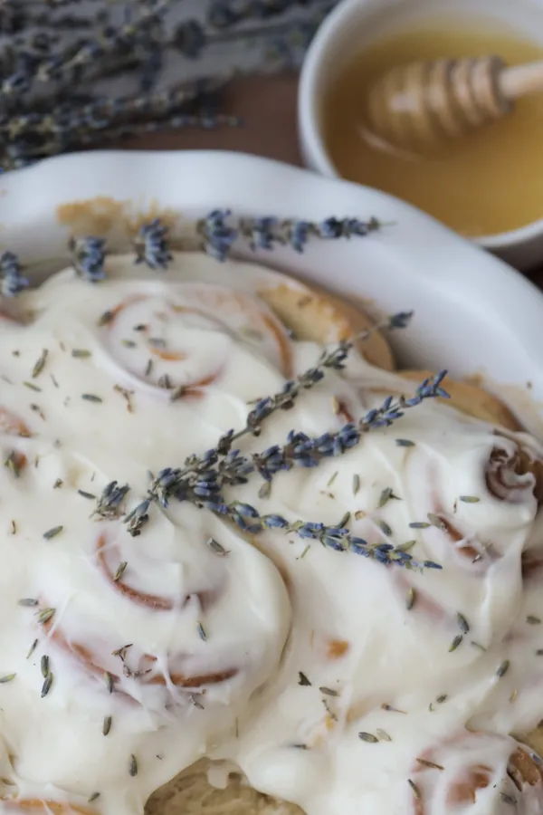 Sourdough Honey Lavender Sweet Rolls
