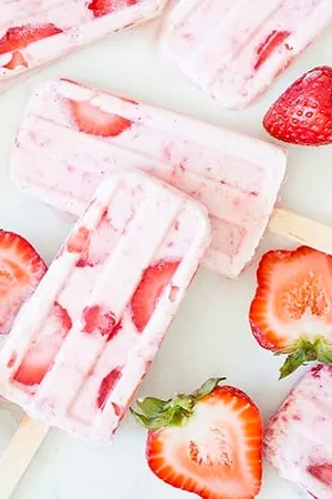 Strawberry Popsicles