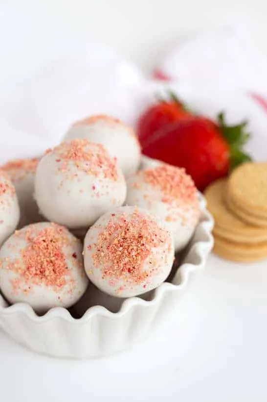 Strawberry Shortcake Truffles