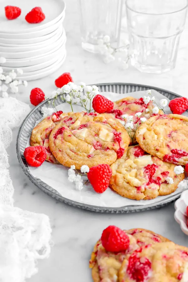 White Chocolate Chunk Raspberry Cookies