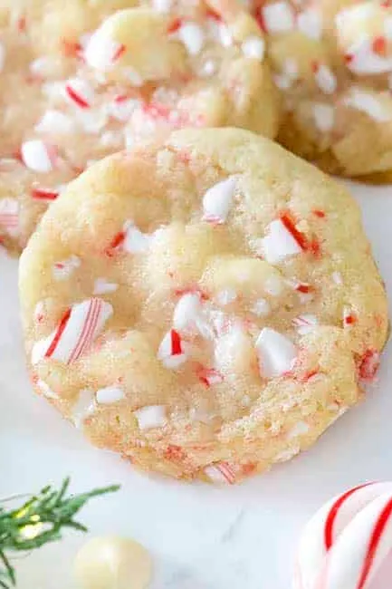 White Chocolate Peppermint Cookies