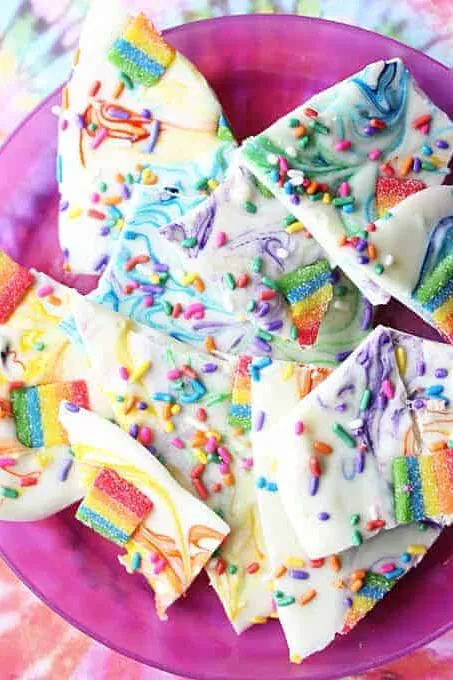 White Chocolate Rainbow Bark