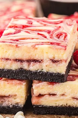 White Chocolate Raspberry Cheesecake Bars