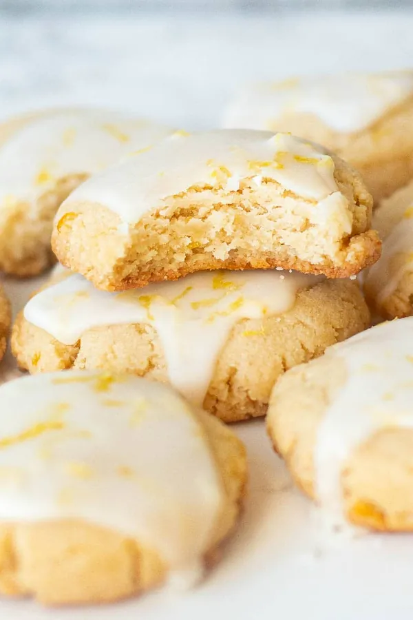 Almond Lemon Cookies - Healthy Lemon Almond Cookies with Lemon Glaze