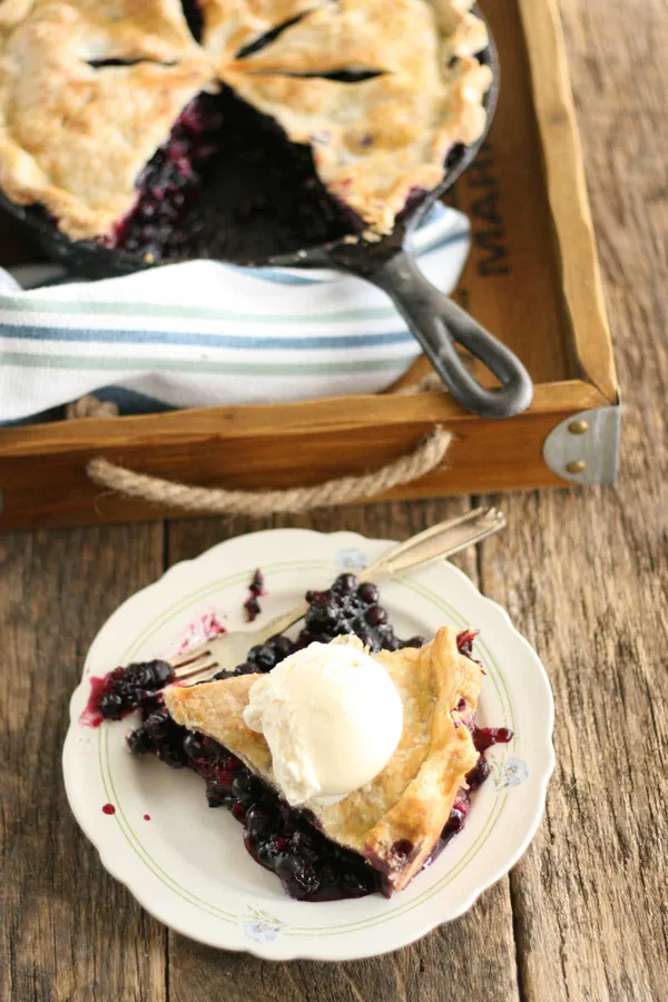Blueberry Skillet Pie