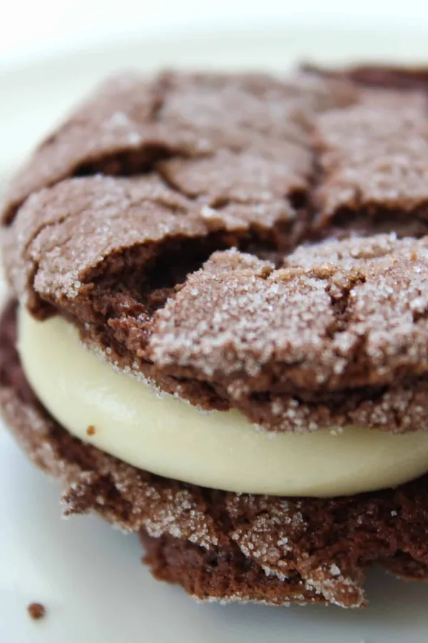 Cake Mix Cookies: Chocolate Sandwich Cookies with Cream Cheese Filling