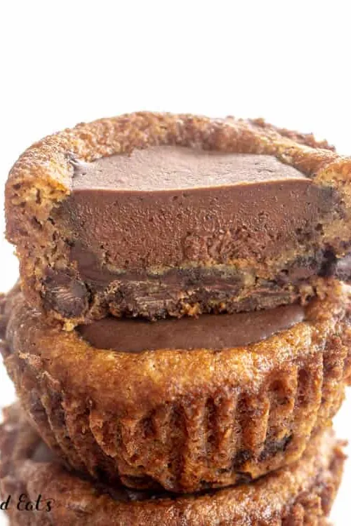 Chocolate Chip Cookie Cups with Ganache Filling