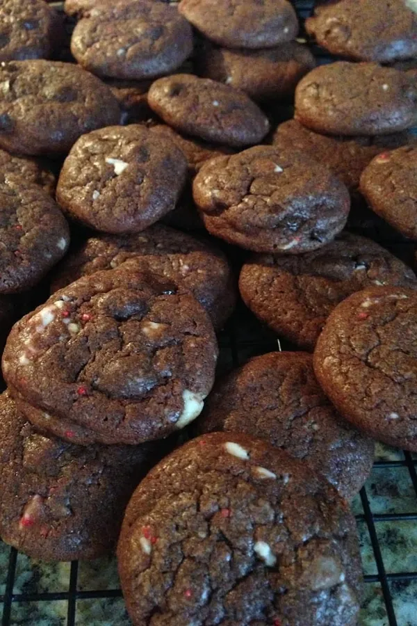 Chocolate Chunk Peppermint Pudding Cookies