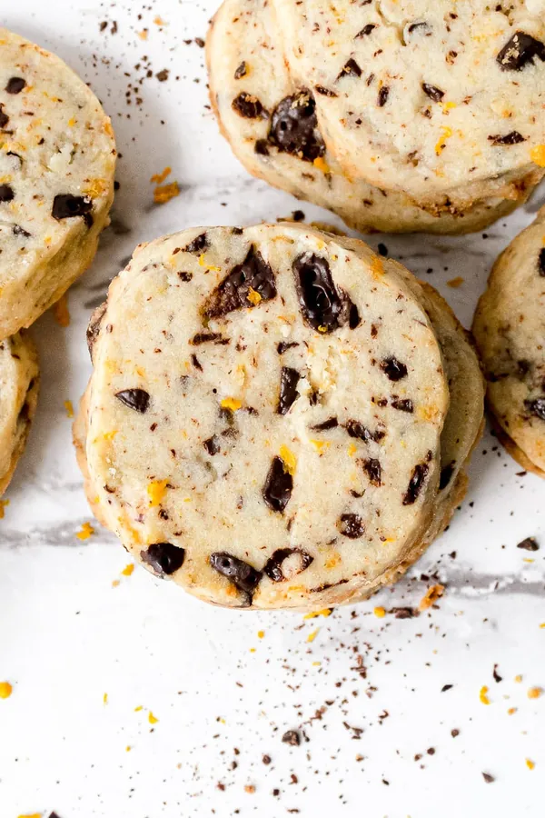 Chocolate Orange Shortbread Cookies