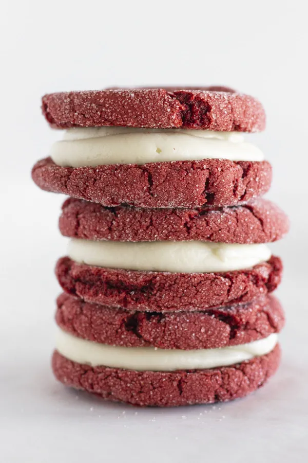 Easy Red Velvet Sandwich Cookies