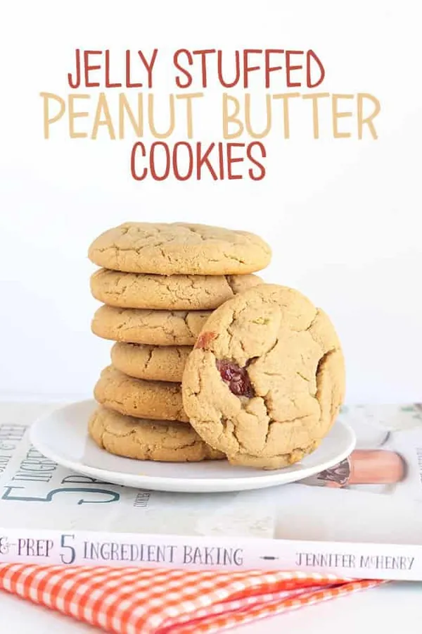 Jelly Stuffed Peanut Butter Cookies