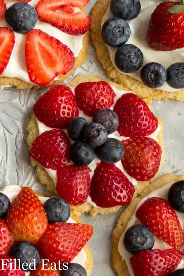 Keto Fruit Pizza Cookies