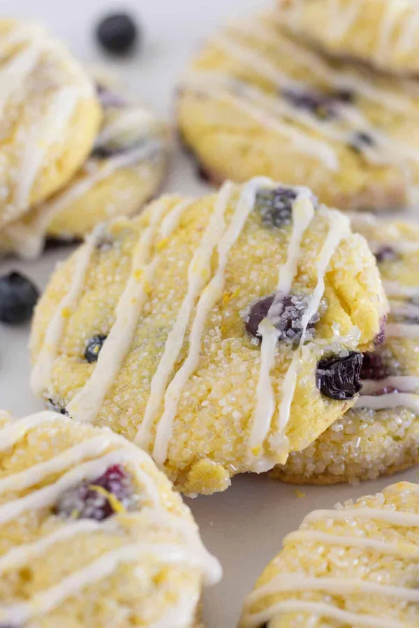 Lemon Blueberry Cake Cookies