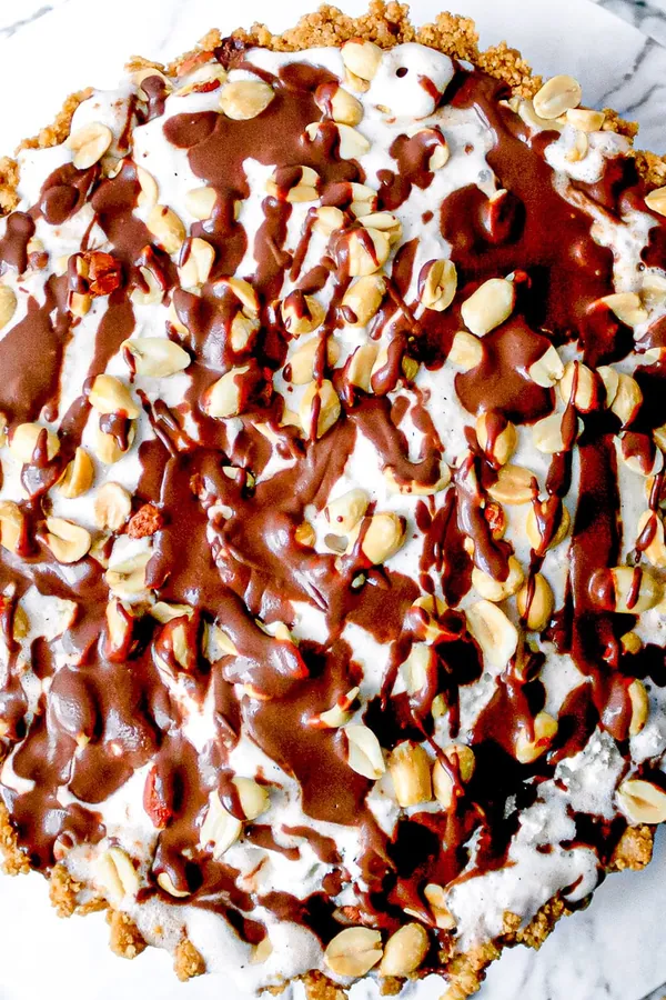Peanut Buster Parfait Ice Cream Pie with Nutter Butter Crust