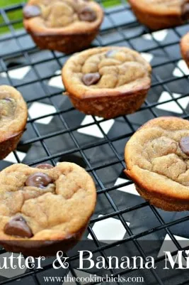 Peanut Butter and Banana Mini Muffins