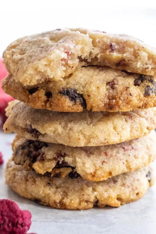 Raspberry and White Chocolate Cookies