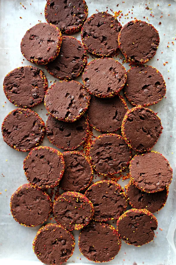 Spiced Chocolate Shortbread Cookies
