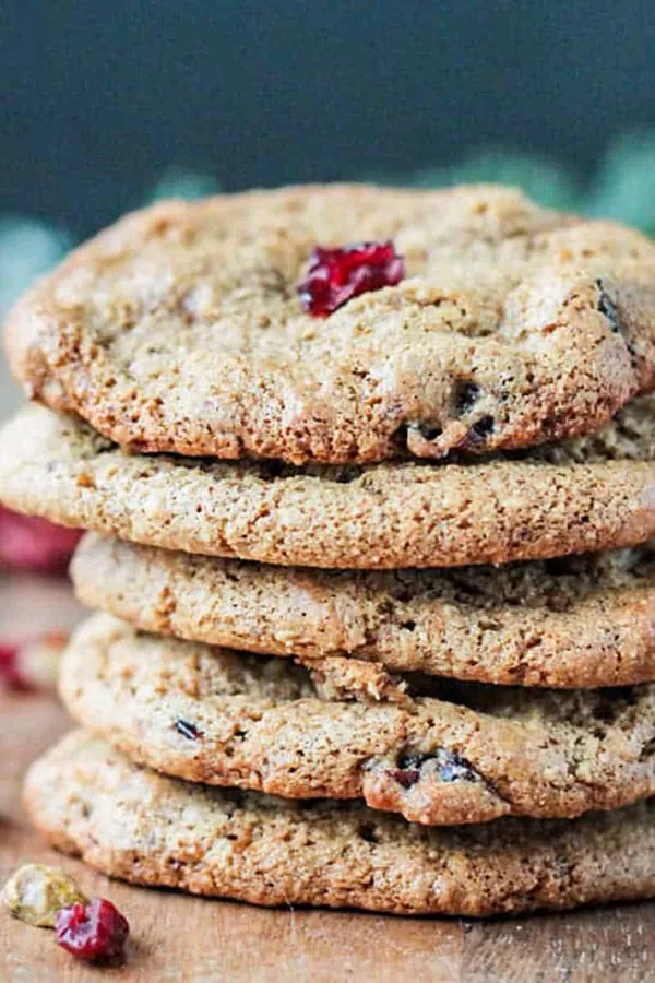 Vegan Cranberry Cookies with Almond Flour