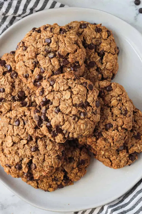 Vegan Oatmeal Chocolate Chip Cookies