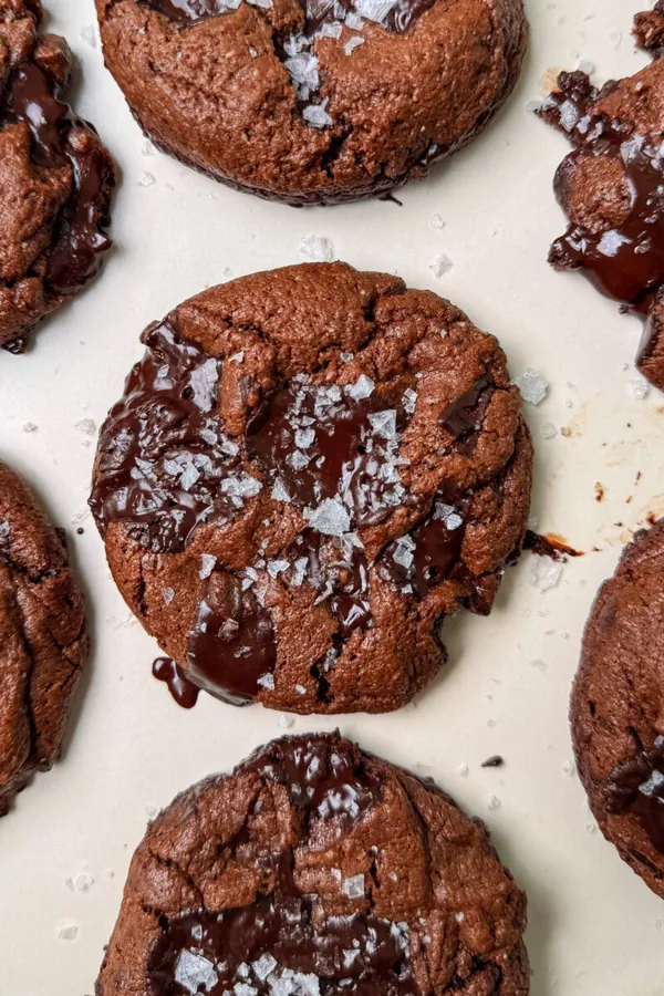 Vegan Peppermint Double Chocolate Chip Cookies