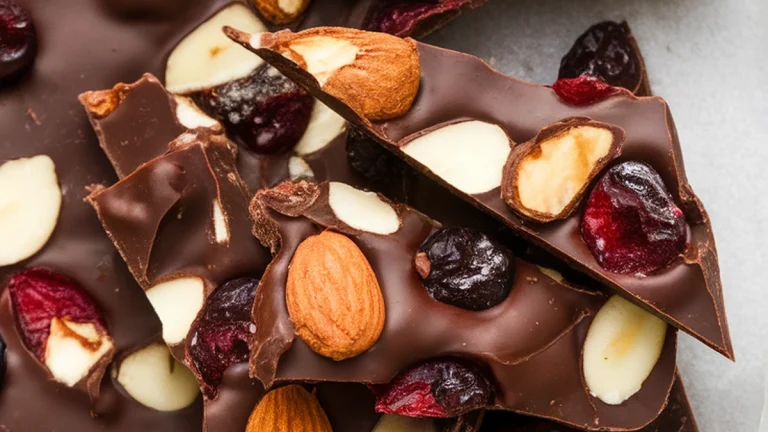 Almond Cranberry Chocolate Bark - Featured