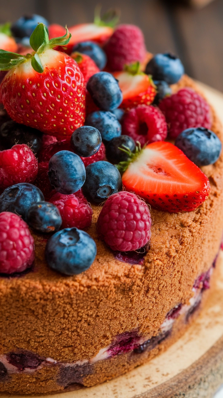 Almond Flour and Berry Cake