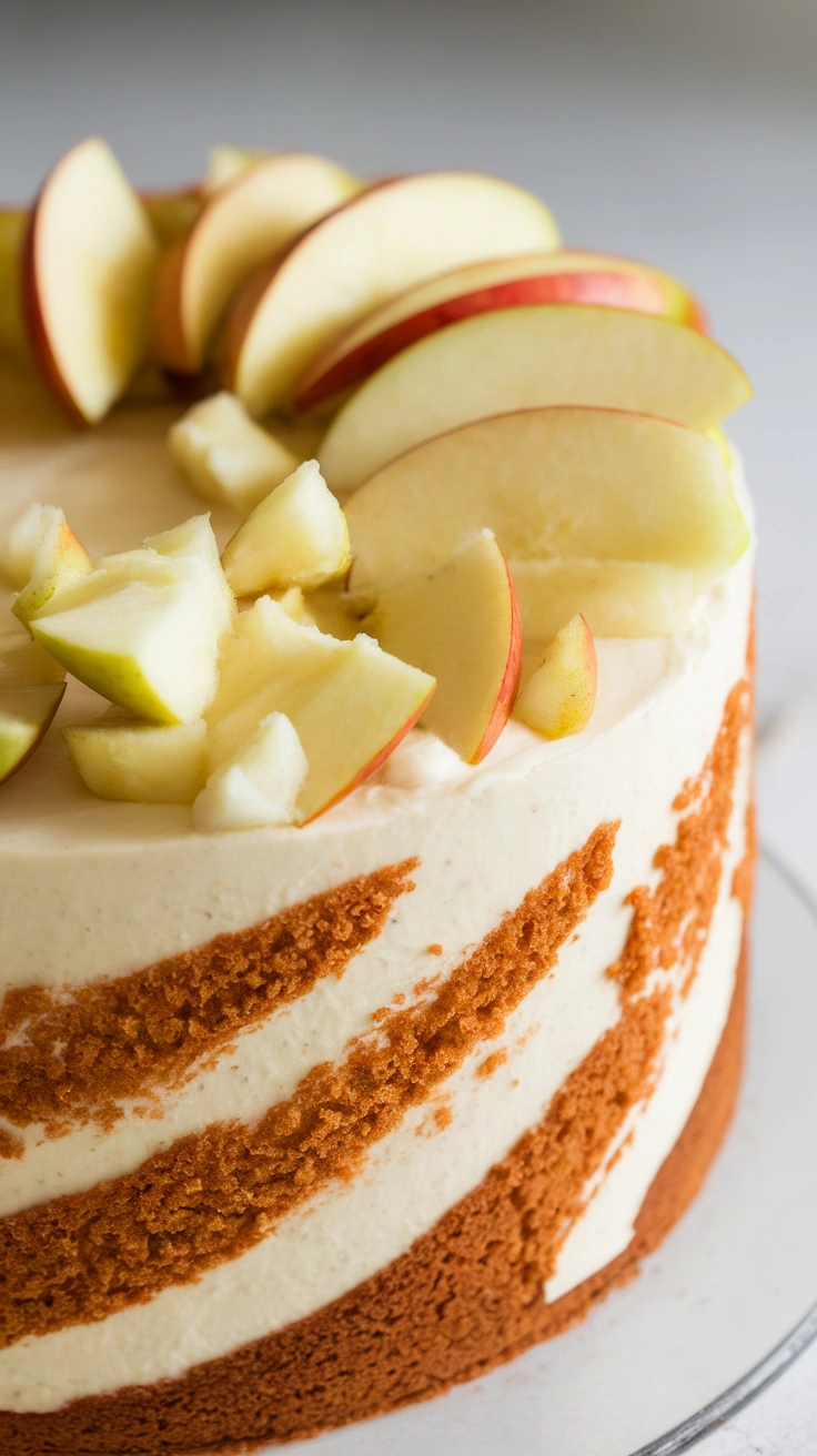 Apple Cream Cheese Swirl Cake