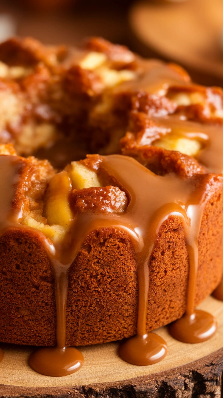 Apple Spice Cake with Caramel Glaze