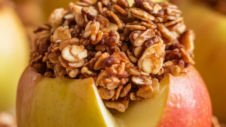 Baked Apples with Granola Filling - Featured