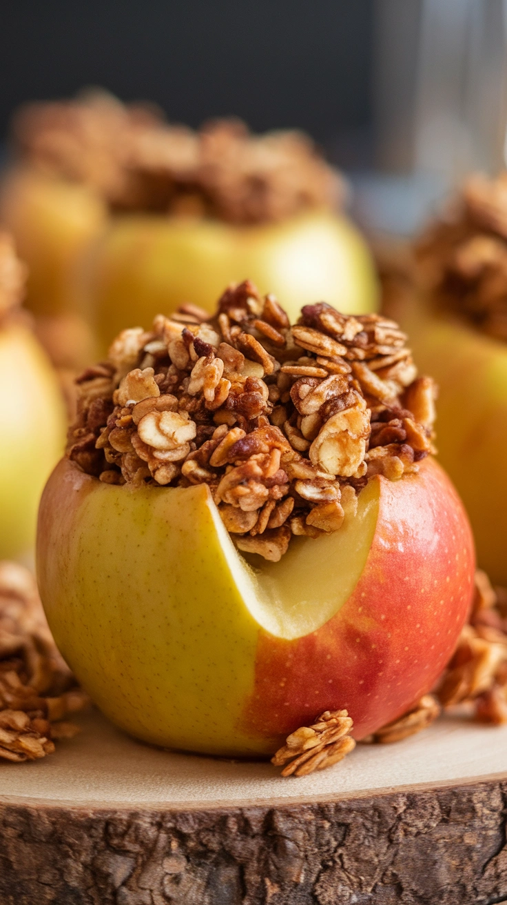 Baked Apples with Granola Filling