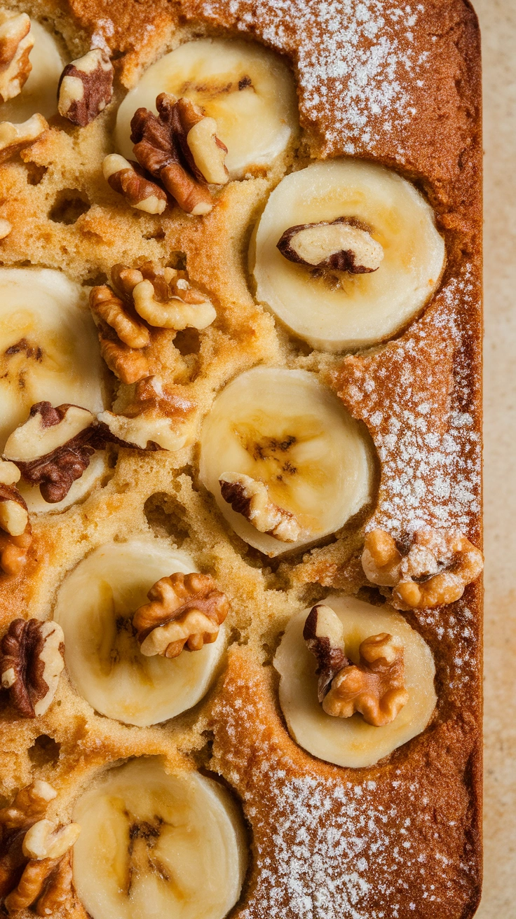 Banana Walnut Sheet Cake
