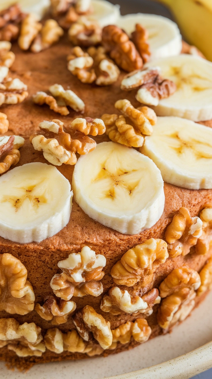 Banana Walnut Snack Cake