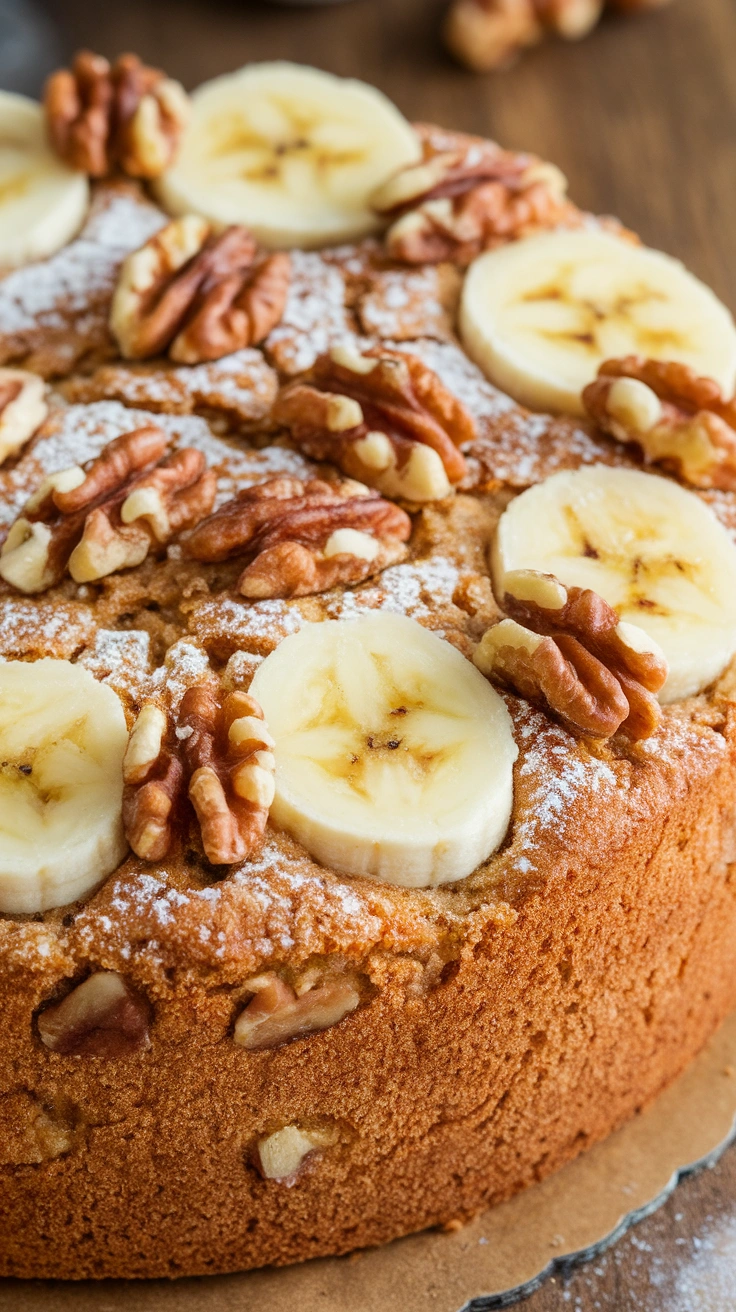 Banana Walnut Tea Cake
