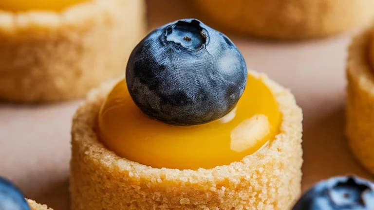 Blueberry Lemon Curd Mini Cakes - Featured